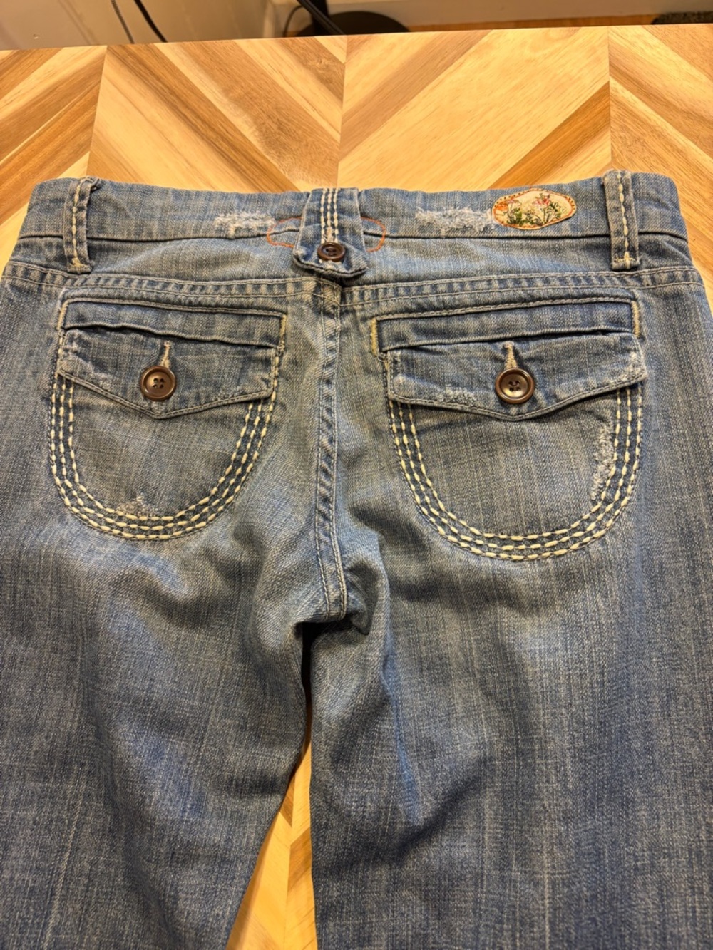 Joe's Jeans Faded Blue Wide-Leg Flare Jeans - Picture 3 of 11